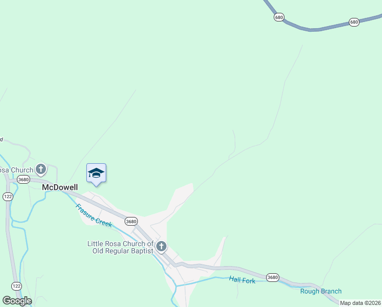 map of restaurants, bars, coffee shops, grocery stores, and more near 515 Middle Branch in McDowell