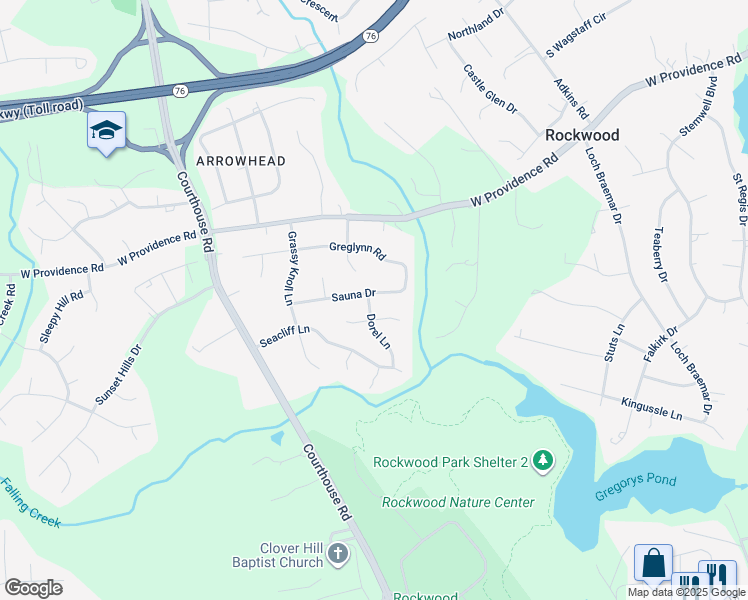 map of restaurants, bars, coffee shops, grocery stores, and more near 10231 Sauna Drive in Richmond