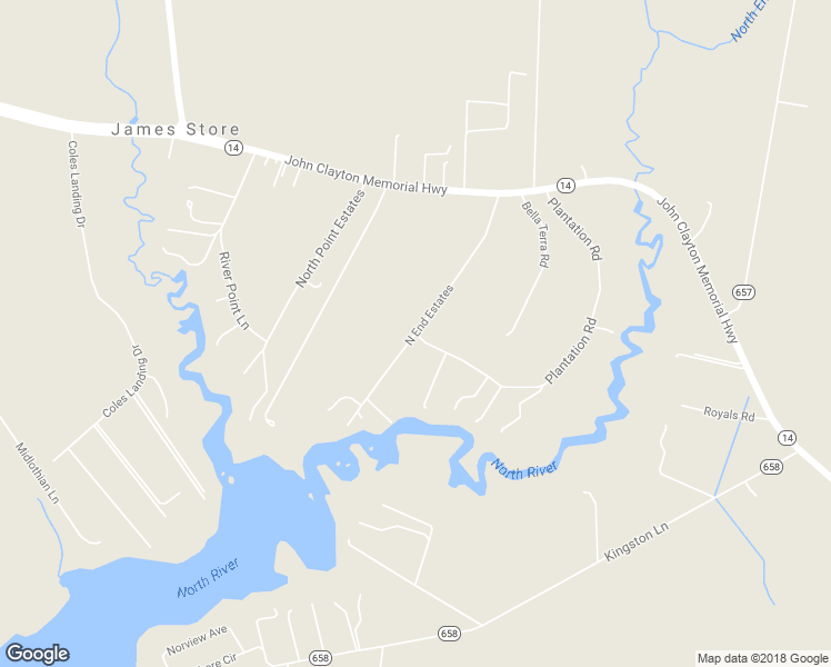 map of restaurants, bars, coffee shops, grocery stores, and more near North End Estates in North