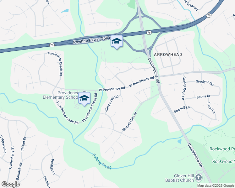 map of restaurants, bars, coffee shops, grocery stores, and more near 2208 Providence Terrace in Richmond