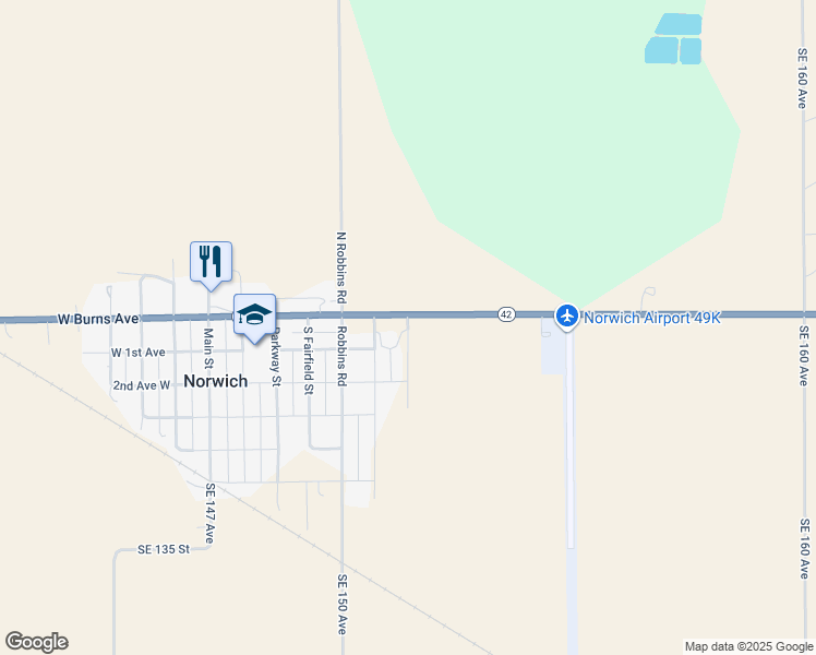 map of restaurants, bars, coffee shops, grocery stores, and more near 142 South Wheatland Street in Norwich