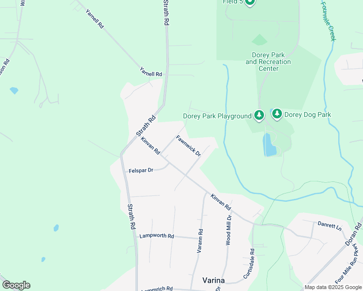map of restaurants, bars, coffee shops, grocery stores, and more near 2711 Fawnwick Drive in Henrico