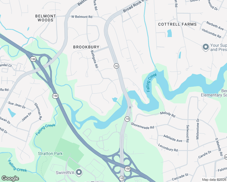 map of restaurants, bars, coffee shops, grocery stores, and more near 5113 Kenmare Loop in Richmond