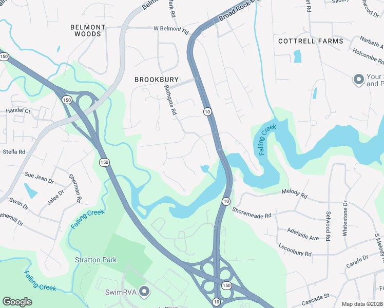 map of restaurants, bars, coffee shops, grocery stores, and more near 5113 Kenmare Loop in Richmond