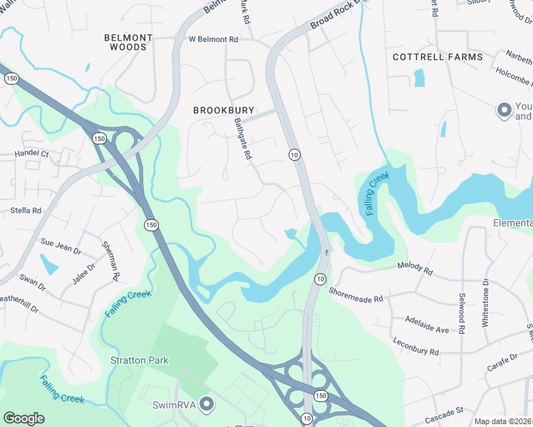 map of restaurants, bars, coffee shops, grocery stores, and more near 5113 Kenmare Loop in Richmond