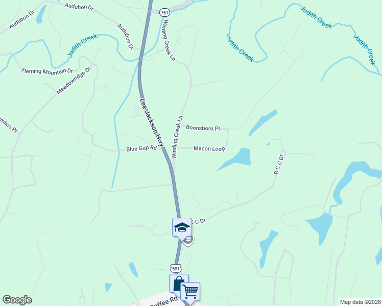 map of restaurants, bars, coffee shops, grocery stores, and more near 1088-1168 State Route 856 in Lynchburg
