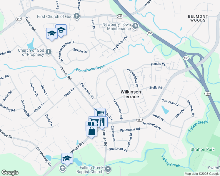 map of restaurants, bars, coffee shops, grocery stores, and more near 4013 Laurelwood Road in Richmond