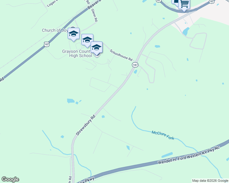 map of restaurants, bars, coffee shops, grocery stores, and more near 410-498 Maple Leaf Estates in Leitchfield