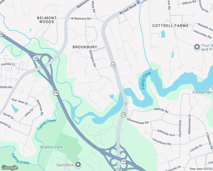 map of restaurants, bars, coffee shops, grocery stores, and more near 5113 Kenmare Loop in Richmond