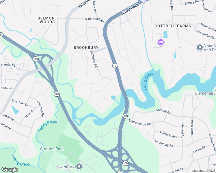map of restaurants, bars, coffee shops, grocery stores, and more near 5113 Kenmare Loop in Richmond