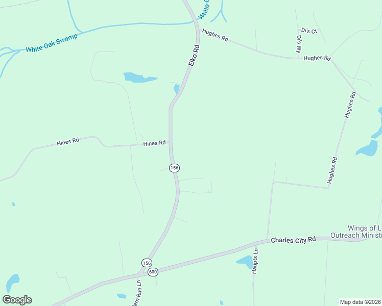 map of restaurants, bars, coffee shops, grocery stores, and more near 7451 Elko Road in Sandston