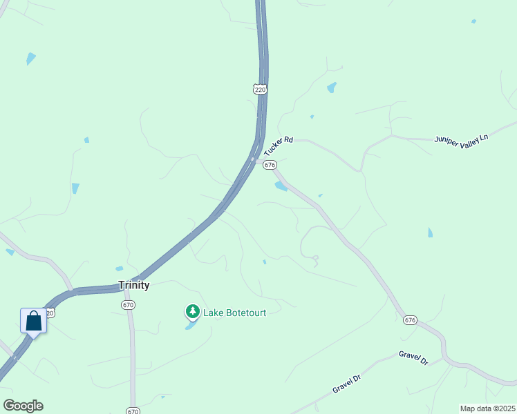 map of restaurants, bars, coffee shops, grocery stores, and more near 2233 Gravel Hill Road in Troutville