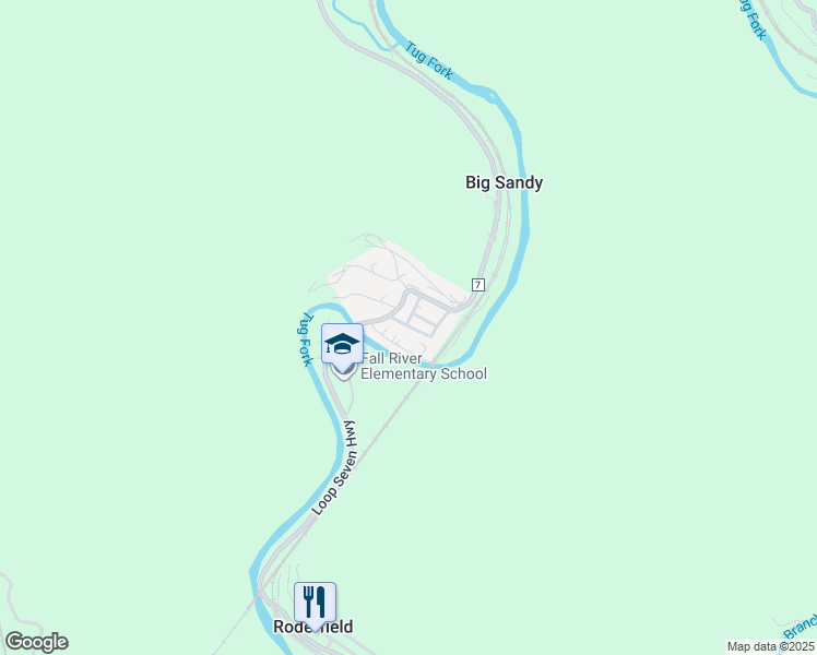 map of restaurants, bars, coffee shops, grocery stores, and more near in Big Sandy