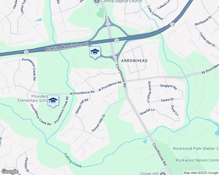 map of restaurants, bars, coffee shops, grocery stores, and more near 10649 West Providence Road in Richmond