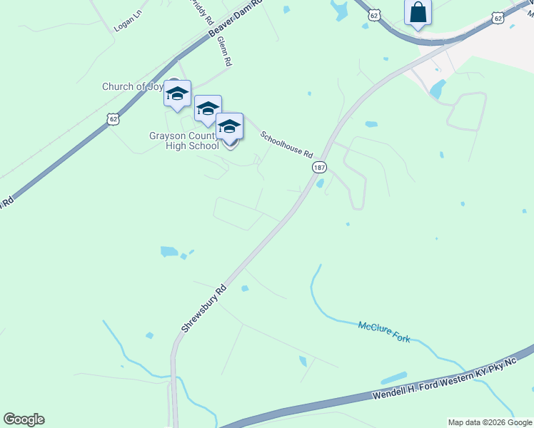 map of restaurants, bars, coffee shops, grocery stores, and more near 410-498 Maple Leaf Estates in Leitchfield