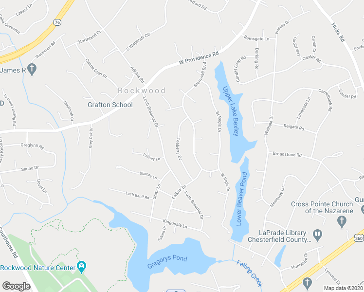 map of restaurants, bars, coffee shops, grocery stores, and more near 2615 Teaberry Drive in Richmond