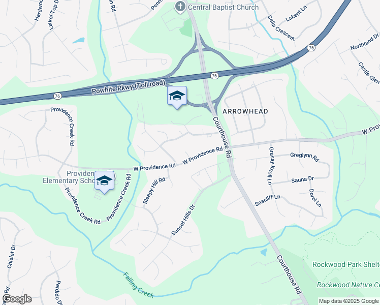 map of restaurants, bars, coffee shops, grocery stores, and more near 2107 Providence Place in Richmond