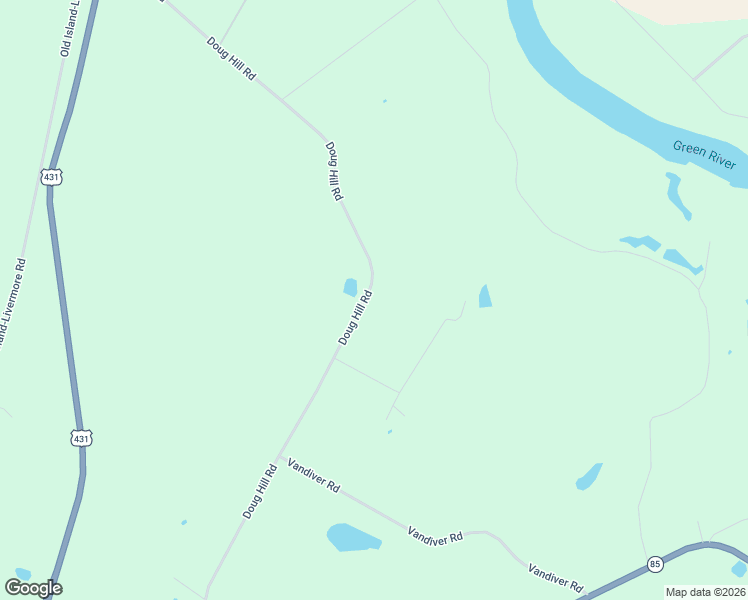 map of restaurants, bars, coffee shops, grocery stores, and more near Doug Hill Road in Island