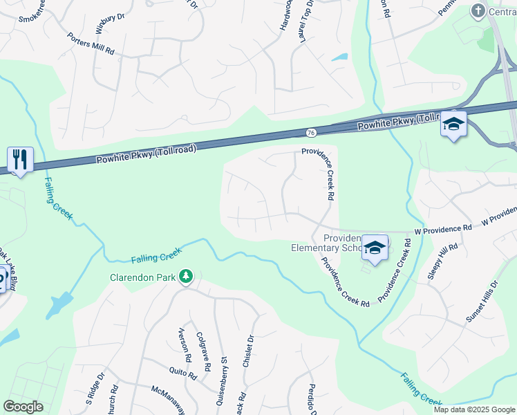 map of restaurants, bars, coffee shops, grocery stores, and more near 11507 Creek Bottom Court in Richmond
