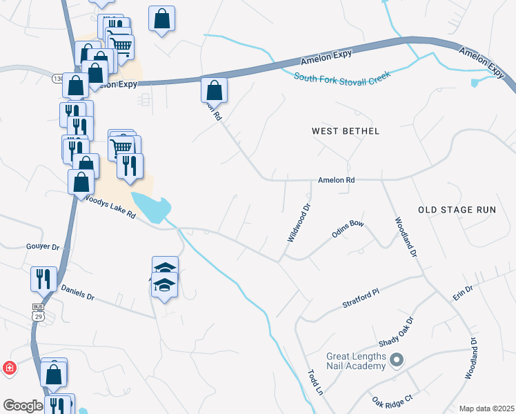 map of restaurants, bars, coffee shops, grocery stores, and more near 167 Hilldale Ln in Madison Heights
