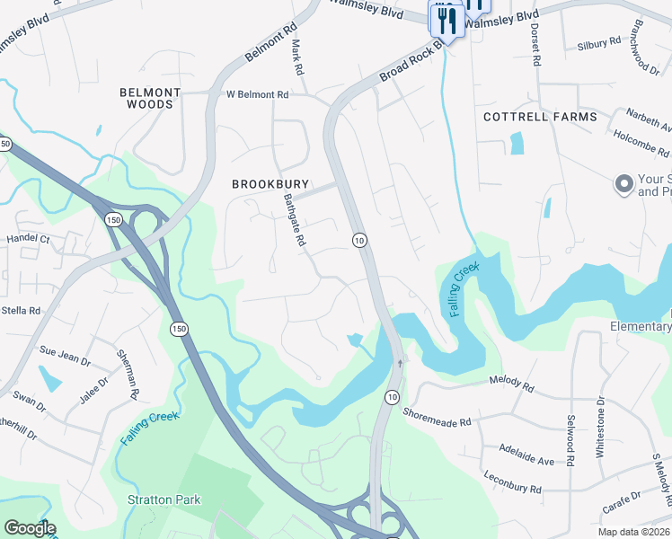map of restaurants, bars, coffee shops, grocery stores, and more near 4211 Bathgate Road in Richmond