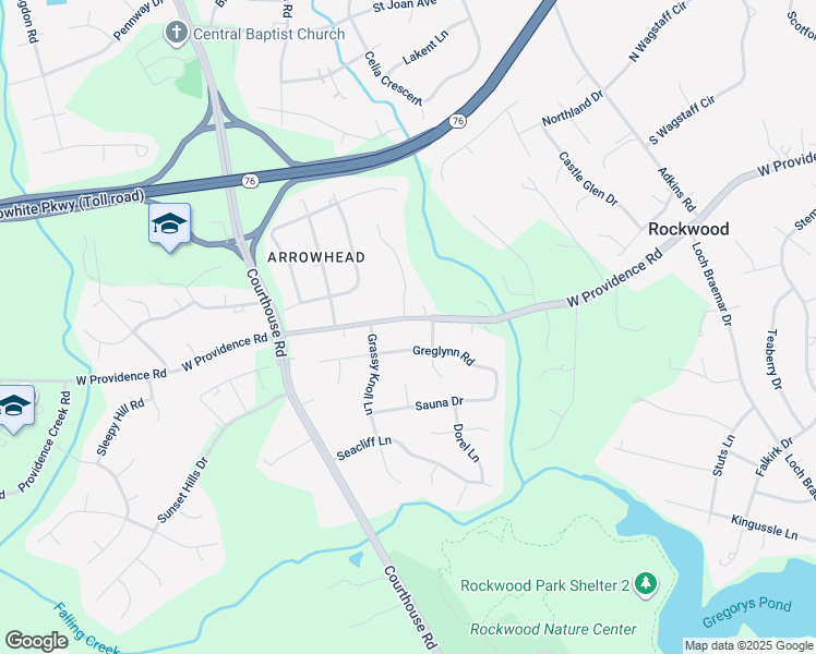 map of restaurants, bars, coffee shops, grocery stores, and more near 10407 West Providence Road in Richmond