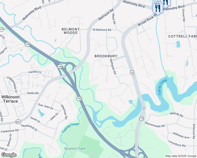 map of restaurants, bars, coffee shops, grocery stores, and more near 5211 Bemiss Ct in Richmond