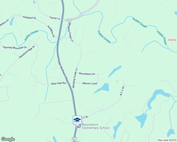 map of restaurants, bars, coffee shops, grocery stores, and more near 1102 Boonsboro Place in Lynchburg
