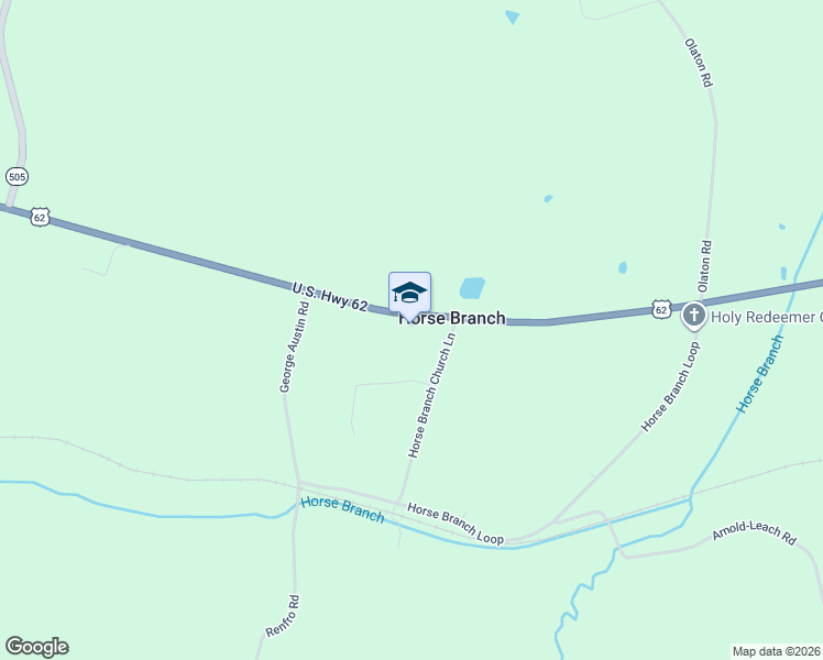 map of restaurants, bars, coffee shops, grocery stores, and more near 11980 U.S. 62 in Horse Branch