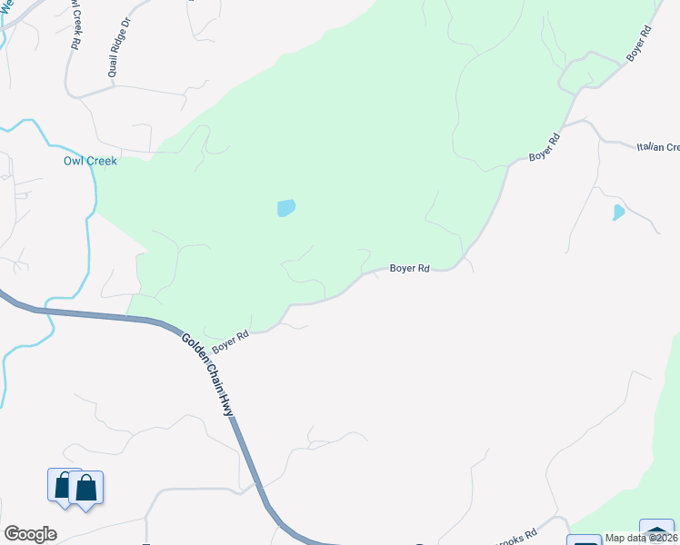 map of restaurants, bars, coffee shops, grocery stores, and more near 5085 Boyer Road in Mariposa
