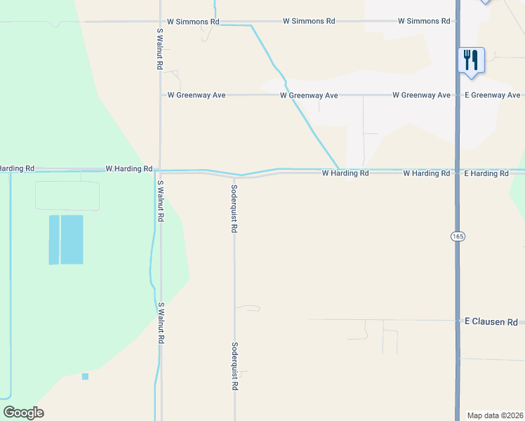 map of restaurants, bars, coffee shops, grocery stores, and more near 1018 West Harding Road in Turlock