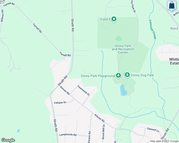 map of restaurants, bars, coffee shops, grocery stores, and more near 2760 Beowulf Court in Richmond