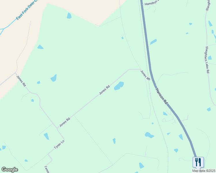 map of restaurants, bars, coffee shops, grocery stores, and more near 470 Jones Road in Hanson