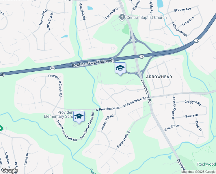map of restaurants, bars, coffee shops, grocery stores, and more near 2007 Condrey Ridge Drive in Richmond