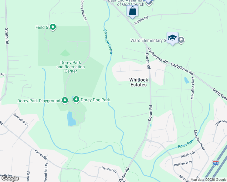 map of restaurants, bars, coffee shops, grocery stores, and more near 3161 Ella Road in Richmond