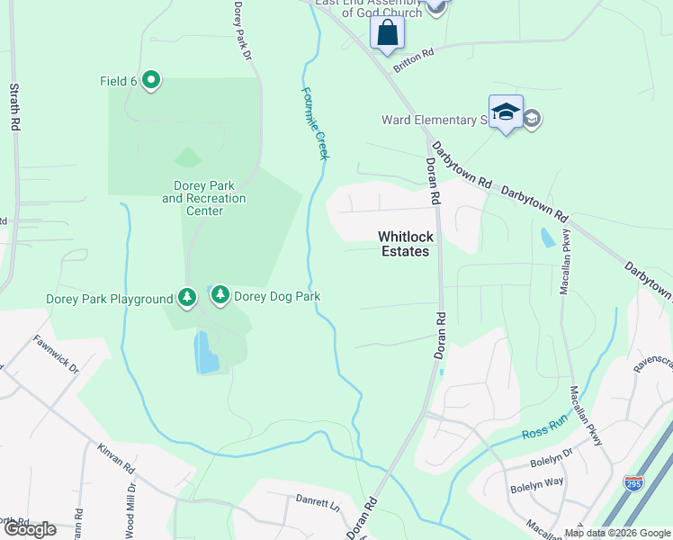map of restaurants, bars, coffee shops, grocery stores, and more near 3161 Ella Road in Richmond