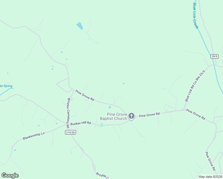 map of restaurants, bars, coffee shops, grocery stores, and more near 2030 Pine Grove Road in Lindside