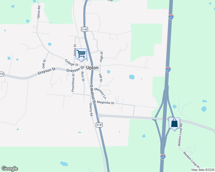 map of restaurants, bars, coffee shops, grocery stores, and more near Dylan Lane in Upton