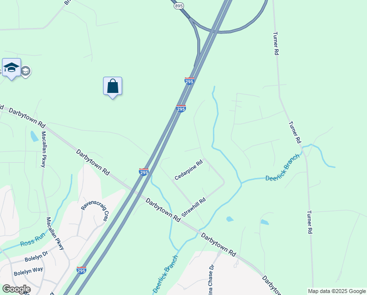 map of restaurants, bars, coffee shops, grocery stores, and more near 3810 Narrowridge Court in Richmond