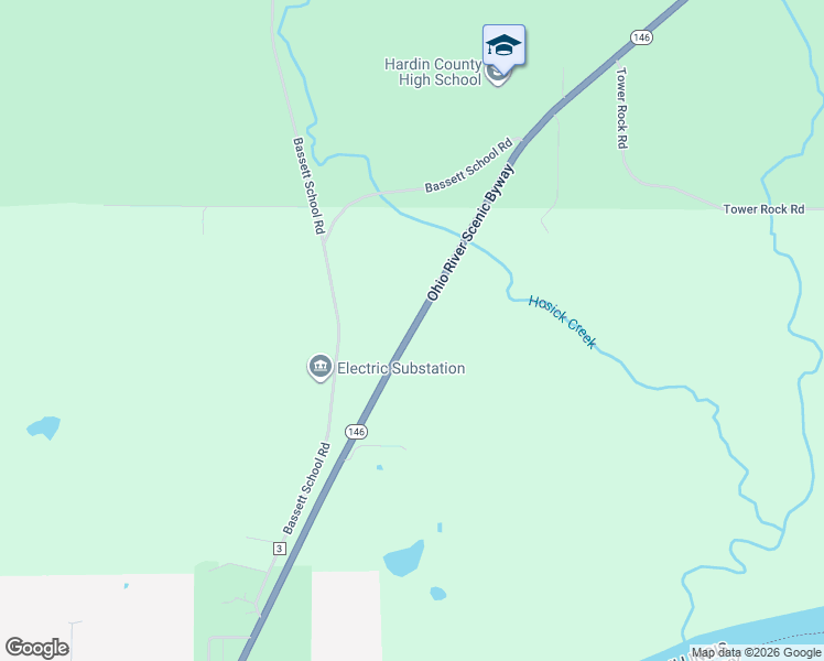 map of restaurants, bars, coffee shops, grocery stores, and more near Highway 146 in Elizabethtown