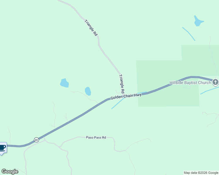 map of restaurants, bars, coffee shops, grocery stores, and more near 2669 Triangle Road in Mariposa