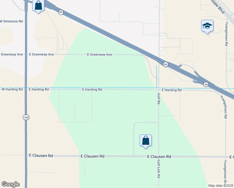 map of restaurants, bars, coffee shops, grocery stores, and more near 1136 East Harding Road in Turlock