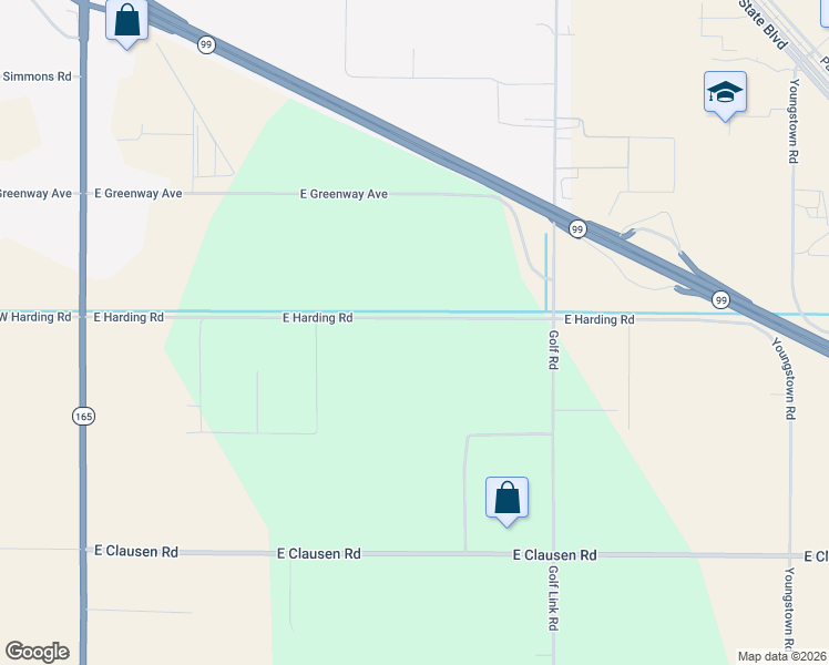 map of restaurants, bars, coffee shops, grocery stores, and more near 1136 East Harding Road in Turlock