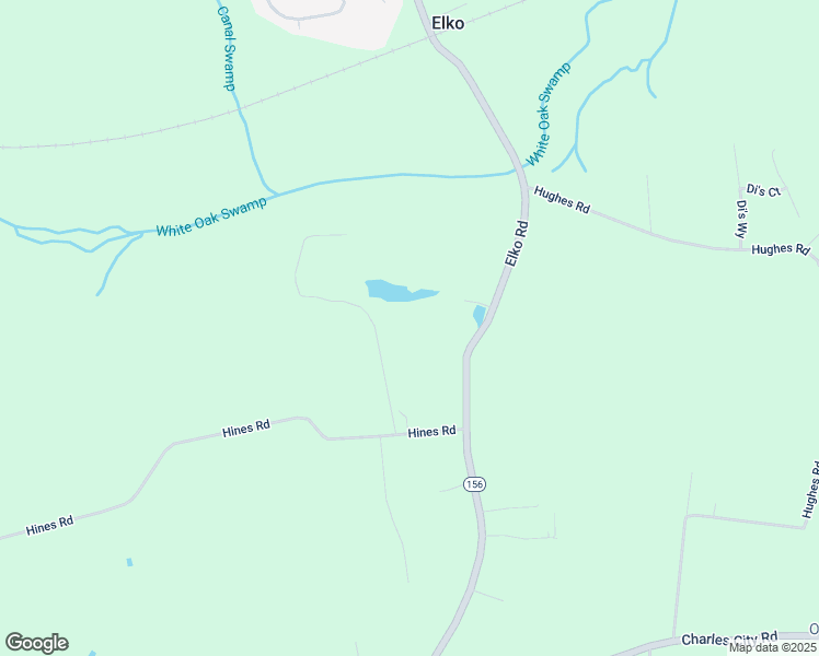 map of restaurants, bars, coffee shops, grocery stores, and more near 7350 Elko Road in Sandston