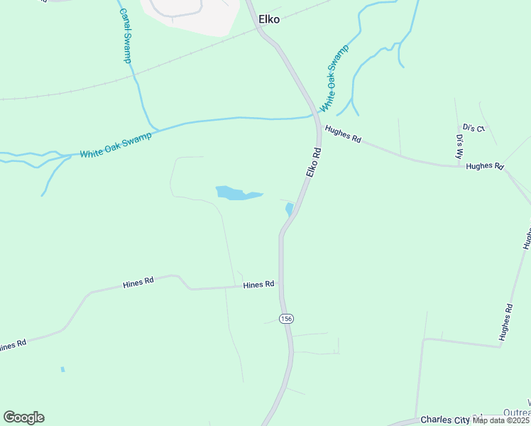 map of restaurants, bars, coffee shops, grocery stores, and more near 7350 Elko Road in Sandston