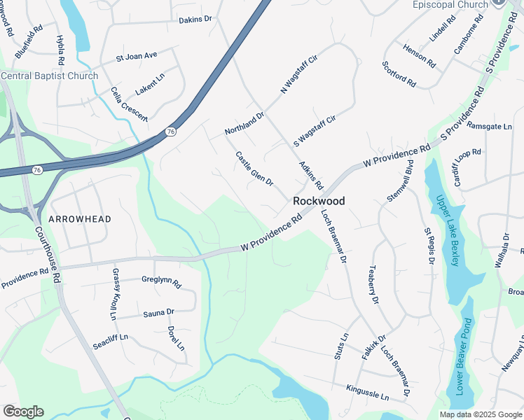 map of restaurants, bars, coffee shops, grocery stores, and more near 2004 Castle Glen Court in Richmond
