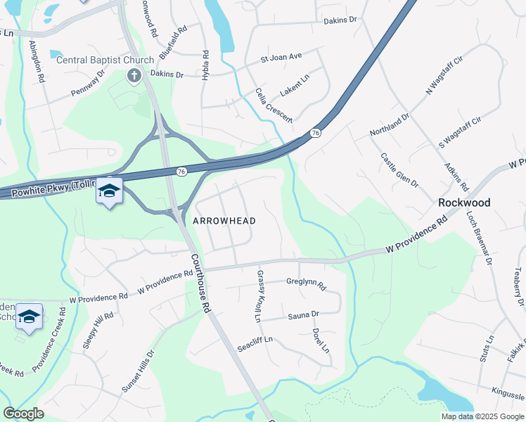 map of restaurants, bars, coffee shops, grocery stores, and more near 2024 Tuckers Landing Road in Richmond