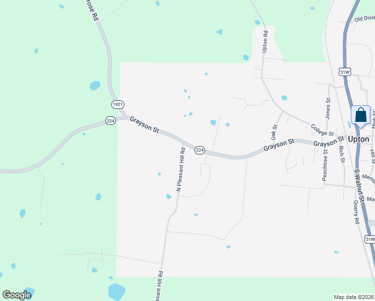 map of restaurants, bars, coffee shops, grocery stores, and more near 801-899 Grayson Street in Upton