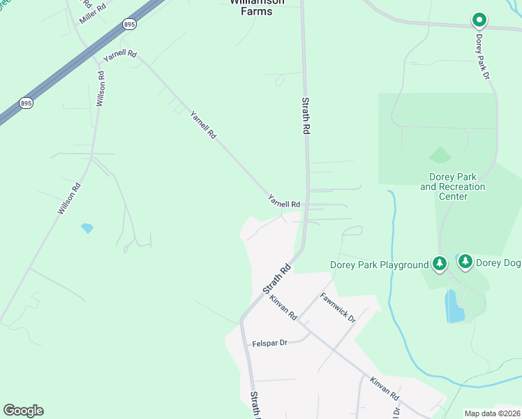 map of restaurants, bars, coffee shops, grocery stores, and more near 2657 Yarnell Road in Richmond