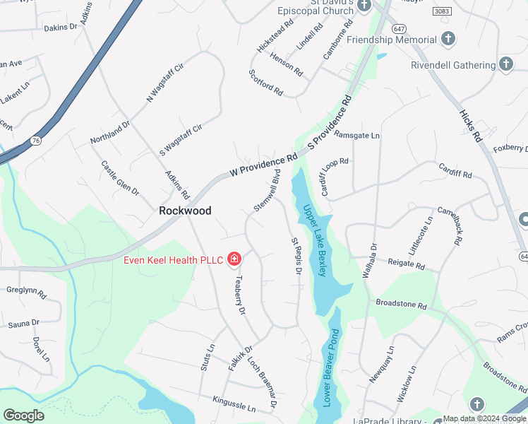 map of restaurants, bars, coffee shops, grocery stores, and more near 2405 Stemwell Boulevard in Richmond